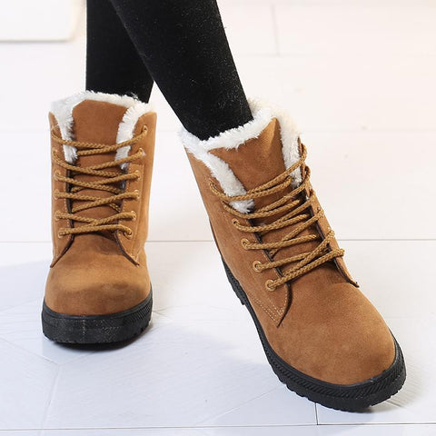 Cotton Shoes Short Tube Warm Ladies Ankle Boots Ankle-BS00919-Veeddydropshipping