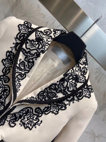 Women Long Sleeve Jacket Slim Floral Embroidery Fashion-WF00244-Veeddydropshipping