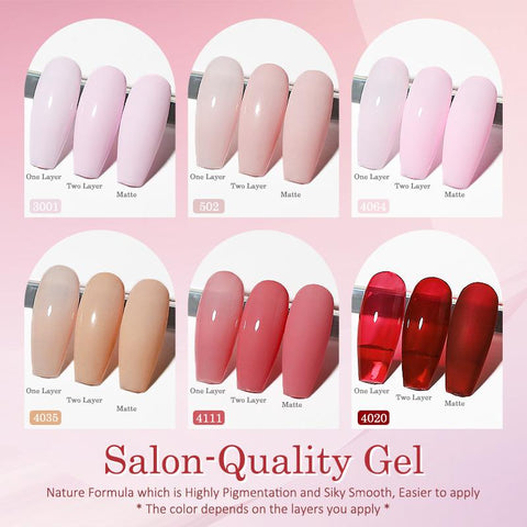 Nail Gel Polish 8ml Nude Series Gel Base Top Coat -BH00984-Veeddydropshipping