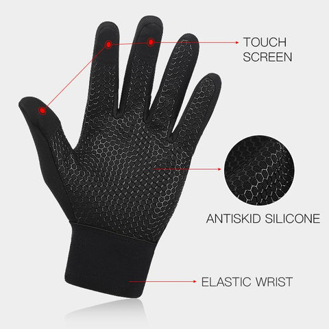 Winter Cycling Gloves With Wrist Support Touch Screen Bicycle Gloves Outdoor -OS00984-Veeddydropshipping