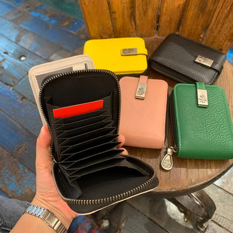 Holder Women 100% Genuine Leather Soft Wallet Credit-BS00651-Veeddydropshipping