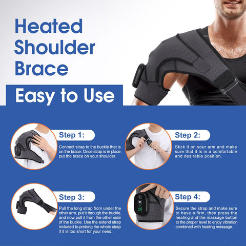 Rechargeable Heated Shoulder Brace Dislocation Shoulder-BH00889-Veeddydropshipping