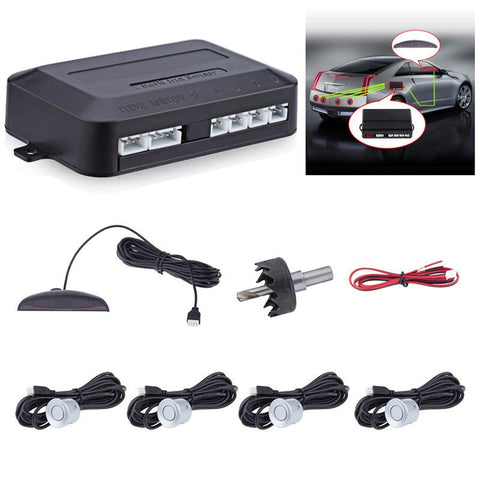 Car Parktronic LED Parking Sensor With 4 Sensors Reverse Backup Car-AM00133-Veeddydropshipping