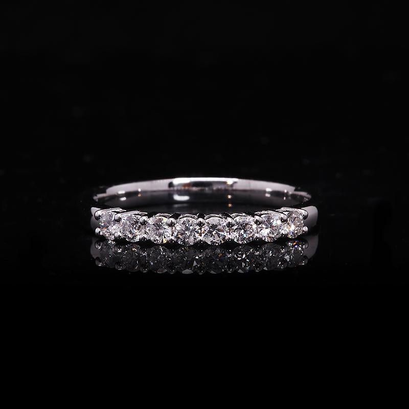 14k White Gold Engagement Wedding MoissaniteDiamond Band Ring-JW00130-Veeddydropshipping