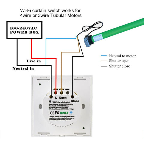 WiFi Roller Shutter Switch WiFi Curtain Blinds Touch Switch Control Garage Door-TI01079-Veeddydropshipping
