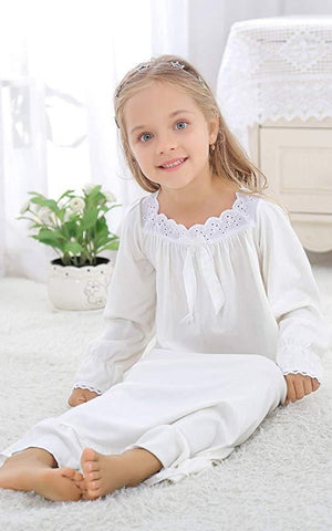 Baby Girl Clothes Princess Nightgown Long Sleeve Sleep Shirts Nightshirts-TB01079-Veeddydropshipping