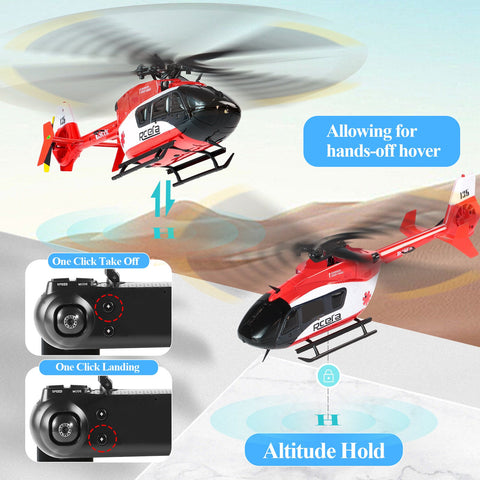 EC-135 Scaled 100 Size 4 Channels Gyro Stabilized RC Helicopter for Adults-TB01417-Veeddydropshipping