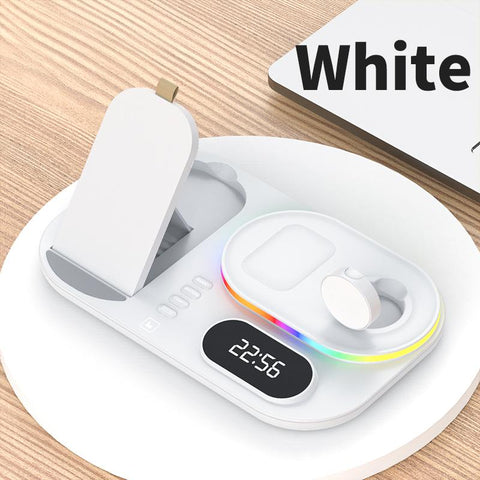 4 in 1 Wireless Chargers Dock Station With Lamp And Clock-Veeddydropshipping