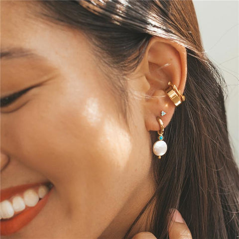 925 Sterling Silver Pearls Earrings For Women Wedding Fine Jewelry  -JW00171-Veeddydropshipping