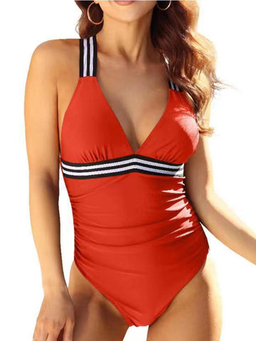 2023 Loepard Swimsuit One Piece Backless Swimwear Women Padded Bathing -OS00112-Veeddydropshipping