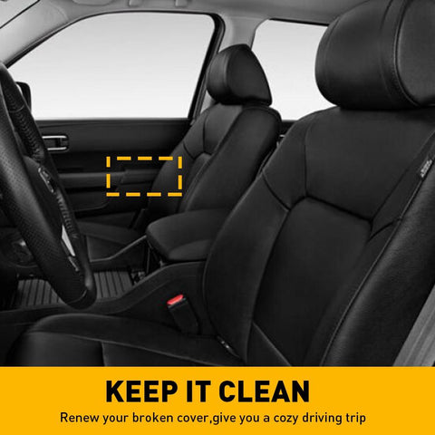 For Honda Pilot 2009-2015 Front Rear Door Armrest Leather Covers Black-AM00048-Veeddydropshipping
