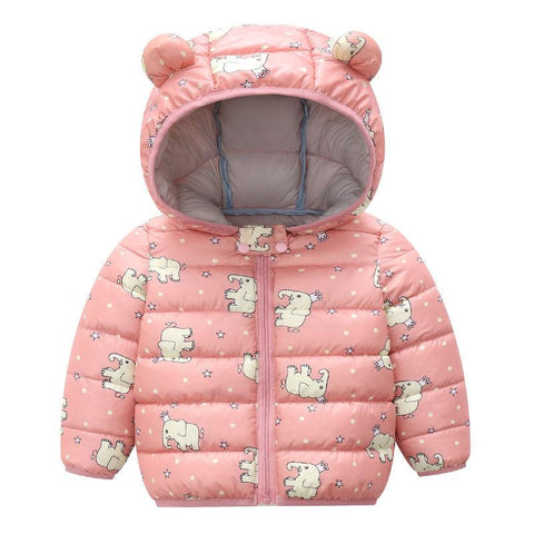 Baby Girls Jacket Kids Boys Light Coats Ear Hoodie-Veeddydropshipping