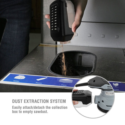 Random Sander with exhaust and Hybrid dust canister-TI00024-Veeddydropshipping