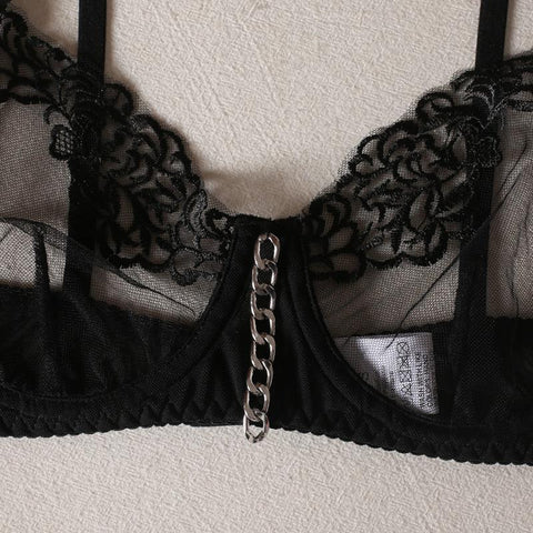 Women Underwear Chain Sexy Lace Bra-WF00783-Veeddydropshipping