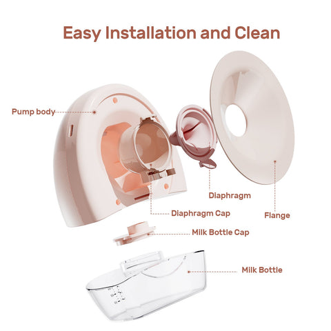 NCVI Wearable Breast Pump, Hands Free Breast Pump, 3 Modes &amp; 9 Levels-TB00651-Veeddydropshipping