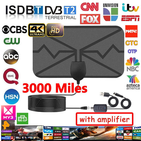 Miles Dvb T2 clear tv antenna with Amplifier 8K 4K Digital 1080P Booster-CE00826-Veeddydropshipping