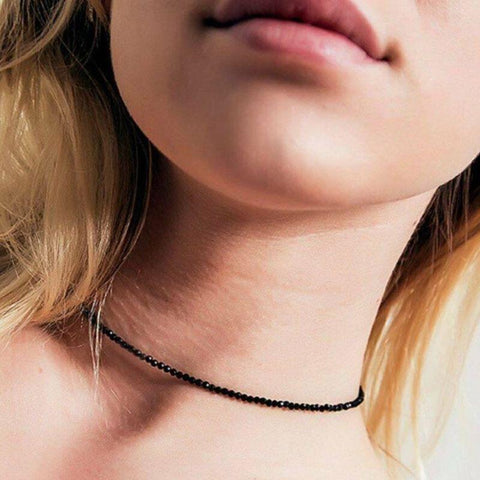 Simple Black Beads Short Necklace Fashion Jewelry Choker -JW01271-Veeddydropshipping