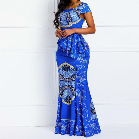 Ankara Style Clothes Women African Dresses-WF01523-Veeddydropshipping
