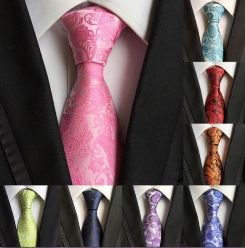 Necktie Wedding Floral Paisley JACQUARD-MF00820-Veeddydropshipping