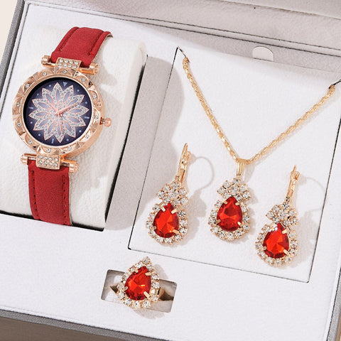 5pcs Set Watches Women Leather Watch Simple Casual -JW00884-Veeddydropshipping