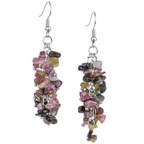 Stone Drop Earrings Healing Aquamarine Jewelry For Women -JW01431-Veeddydropshipping