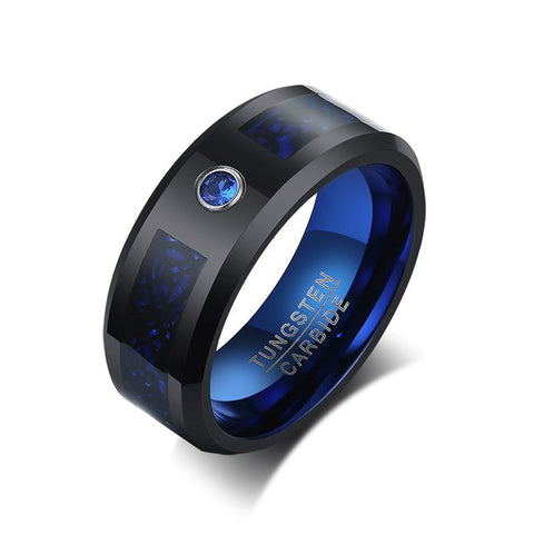 PATTERN WEDDING IN BLACK CARBIDE MEN RING  -JW00398-Veeddydropshipping