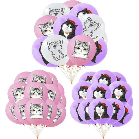 Cute Pet Cat Latex Balloons Birthday Party Decorat-HA00636-Veeddydropshipping