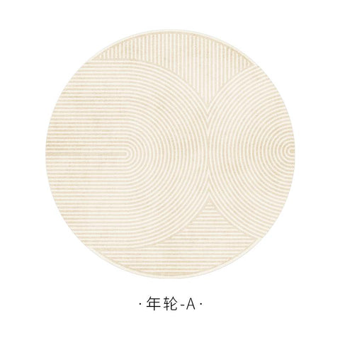 Modern Light Round Carpet Lounge Bedroom Mat-HA00551-Veeddydropshipping