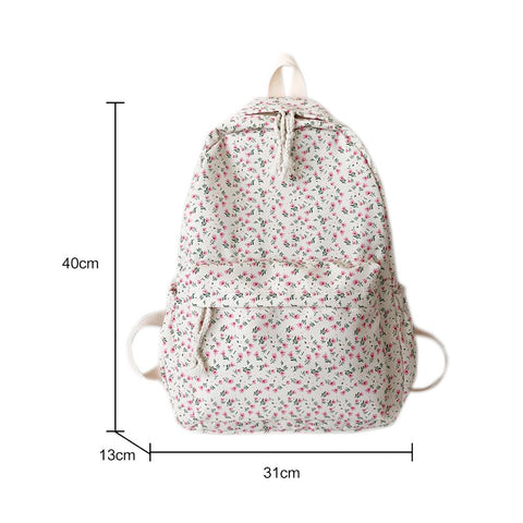 Backpack Women Travel Flower School Bag Preppy Bookbag-BS00023-Veeddydropshipping