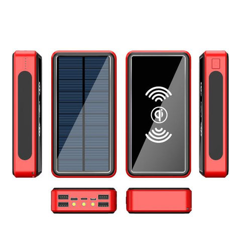 Large Capacity 80000mAh Wireless Solar Power Bank with Super LED Lighting Mobile Power-PA00458-Veeddydropshipping