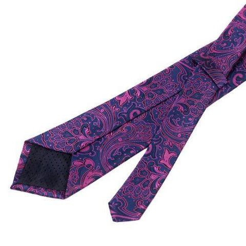 Necktie Wedding Floral Paisley JACQUARD-MF00820-Veeddydropshipping