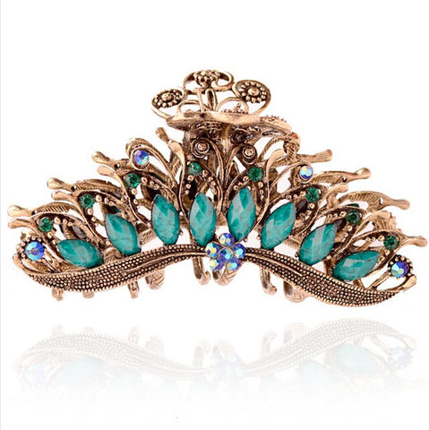 Rhinestone Metal Hair Claw Crab Accessories Jewelry -JW00503-Veeddydropshipping
