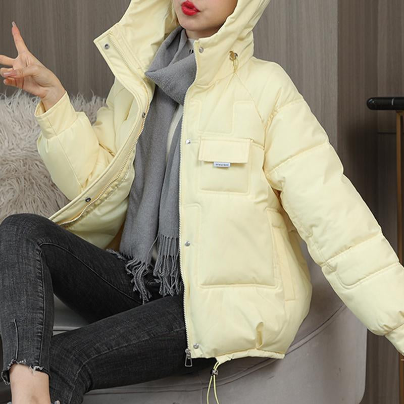 winter brief paragraph down cotton-padded jacket female-Veeddydropshipping