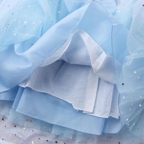 Girls Frozen Princess Dress Baby Girl Elsa Long Sleeve Pure Cotton Dress-TB00838-Veeddydropshipping