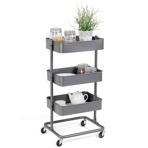 Tier Metal Rolling Utility Cart Storage-HA00899-Veeddydropshipping
