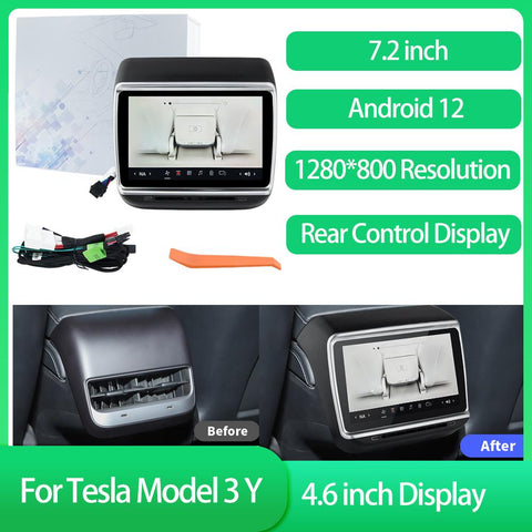 2023 Rear Control Display For Tesla Model 3 Y 7.2 inch Entertainmentt-AM00525-Veeddydropshipping