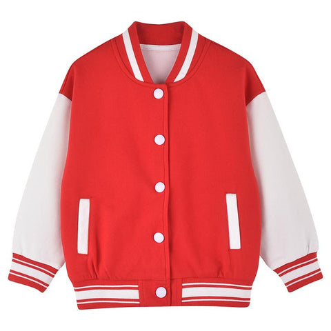 Boys Girls Baseball Uniform Coat Children Winter Clothes-Veeddydropshipping