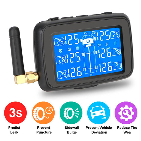 TPMS with 6 External Sensors For Truck BUS LORRY 0-15 Bar Car Wireless-AM00160-Veeddydropshipping