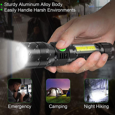 UV Light &amp; Strong Light Flashlight USB Rechargeable Camping Lantern-TI00755-Veeddydropshipping