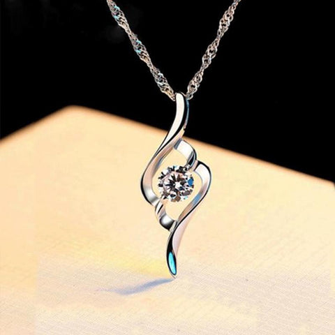 chain crystal pendant accessories jewelry set wholesale -JW00374-Veeddydropshipping