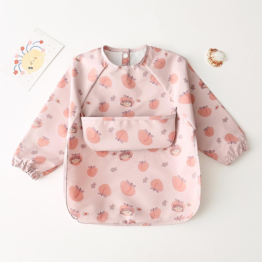 Waterproof and dirt-proof baby long sleeve bib Child feeding bib easy to clean-Veeddydropshipping-8
