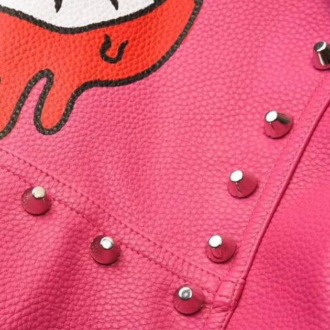 Designer Punk Motorcycle Biker Jacket Women-Veeddydropshipping