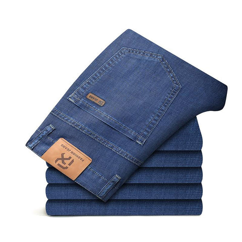 Spring Summer Men&#39;s Business Fashion Straight Thin Jeans 2023 New Stretch-TB01302-Veeddydropshipping