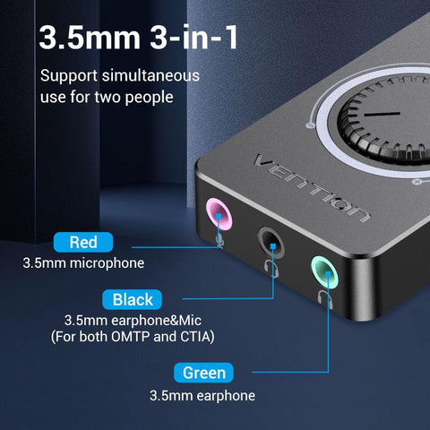 USB Sound Card Audio Interface External Jack Mic Speaker-CO00101-Veeddydropshipping