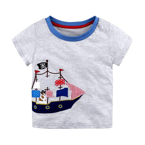 Children T-shirt 1-6Y Casual Fashion Summer Toddler Baby Boys T-shirt-TB01124-Veeddydropshipping
