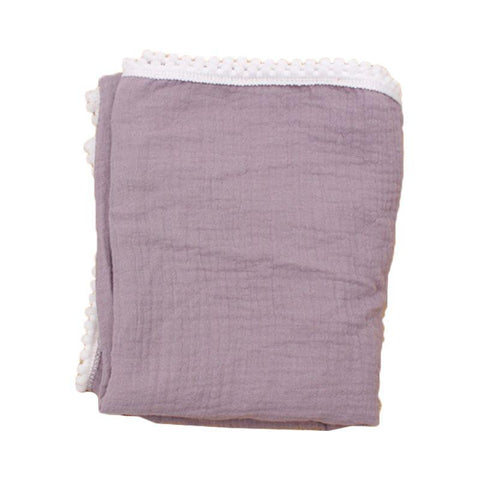 Baby Tassel Swaddle Wrap Cotton Double Gauze Receiving Blanket-TB00783-Veeddydropshipping