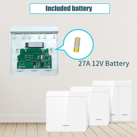 1/2/3 Gang Wireless Wall Switch RF 433Mhz Interruptor Light Switch Remote-TI01143-Veeddydropshipping