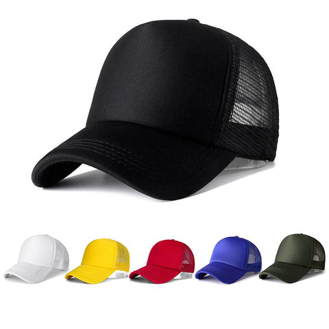 Unisex Cap Casual Plain Mesh Baseball Cap Adjustable Snapback Hats for Women -OS01049-Veeddydropshipping