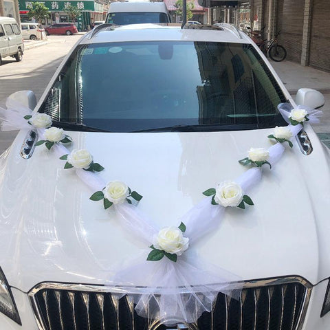 Rose Artificial Flower for Wedding Car Decoration-HA00711-Veeddydropshipping