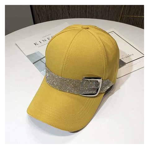 Fashion Rhinestone Belt Baseball Caps-WF01359-Veeddydropshipping
